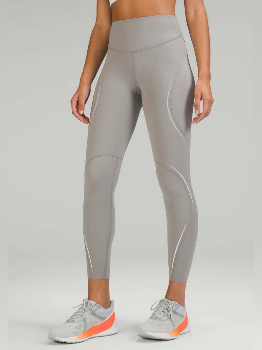 Lululemon Women’s Base Pace High-Rise Reflective Tight 25” Grey Size 14